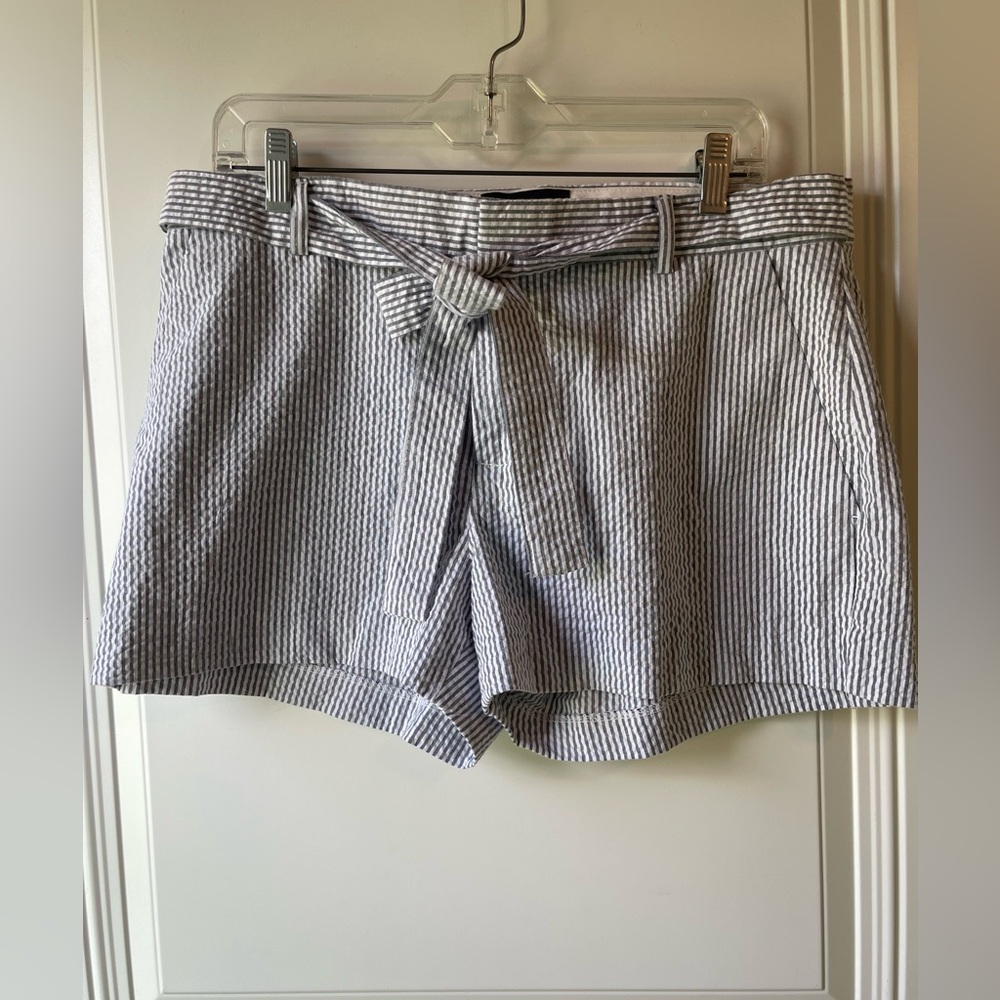 NWT Banana Republic Blue and White Striped Shorts Size 12